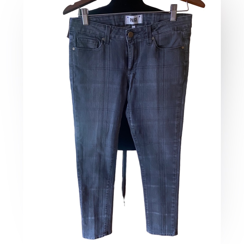 PAIGE SKYLINE ANKLE PEG JEANS GRAY DENIM SZ 29